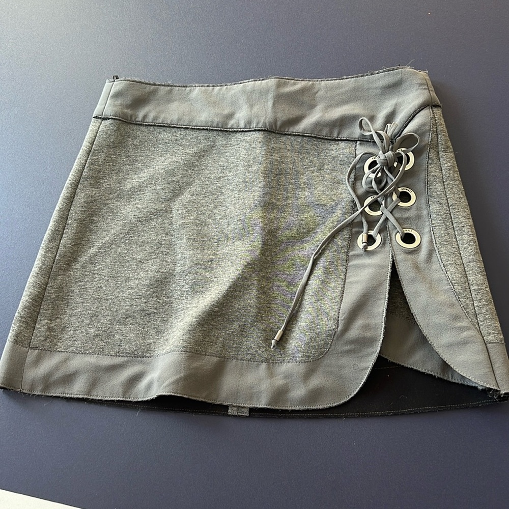 Animale Gray Split Y2K Punk Gothic Mini Skirt 4/6‎